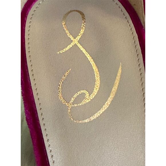 Sam Edelman Women's Velvet  Slingback Raspberry, Size 10 New in Box - Picture 11 of 17